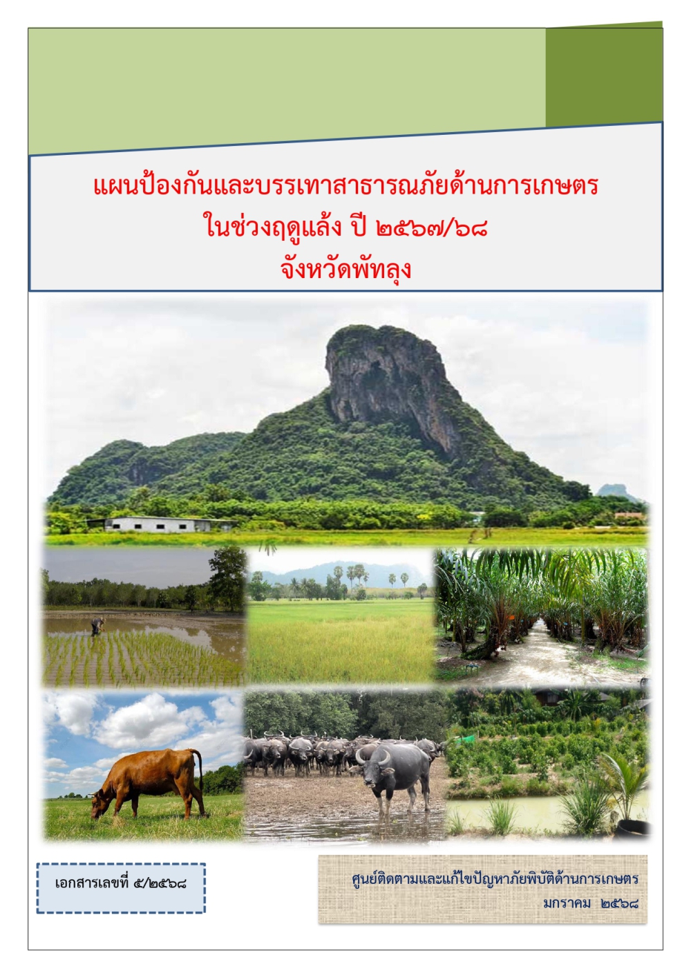 แผนป้องกันและบรรเทาสาธารณภัยด้านการเกษตร