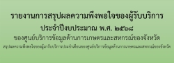 การสรุปผลความพึงพอใจของผู้รับบริการประจำปีงบประมาณ พ.ศ. 2568