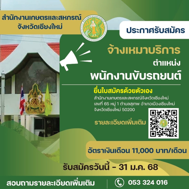 สำนักงานเกษตรและสหกรณ์จังหวัดเชียงใหม่