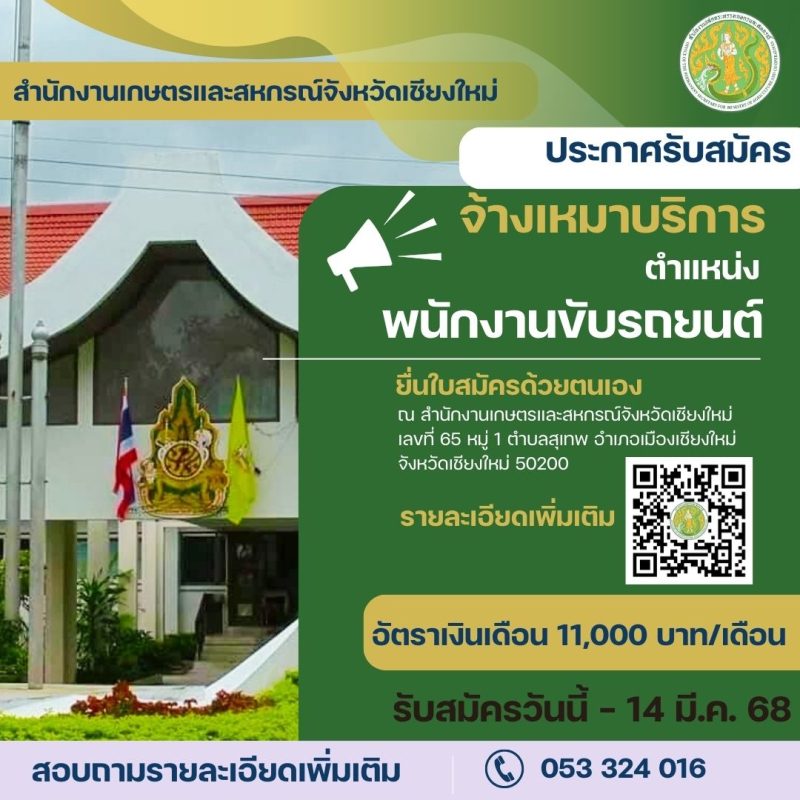 ประกาศรับสมัครงาน