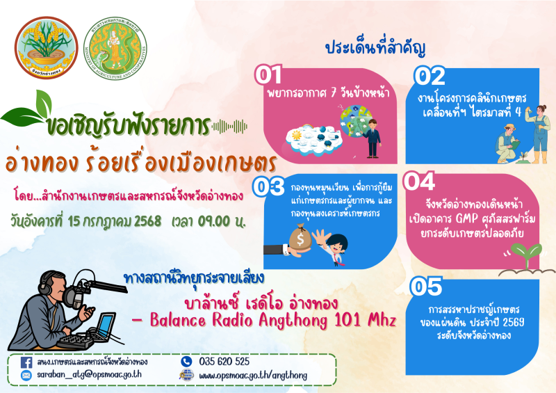 สำนักงานเกษตรและสหกรณ์จังหวัดอ่างทอง