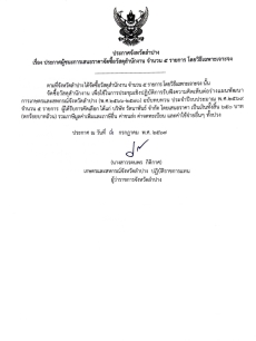 ประกาศจังหวัดลำปาง