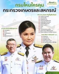 กรมไหนใครคุม กระทรวงเกษตรและสหกรณ์