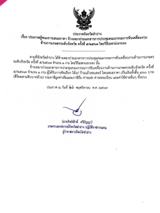 ประกาศจังหวัดลำปาง