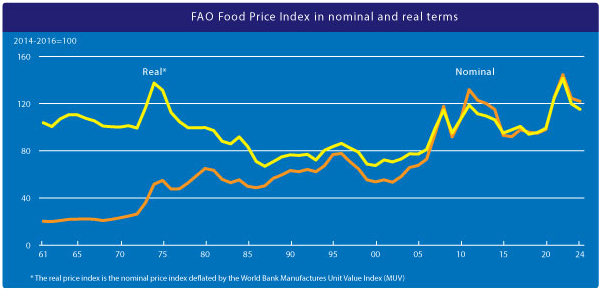 FAO รายงานข้อมูลดัชนีราคาอาหารโลก ในเดือนธันวาคม 2567