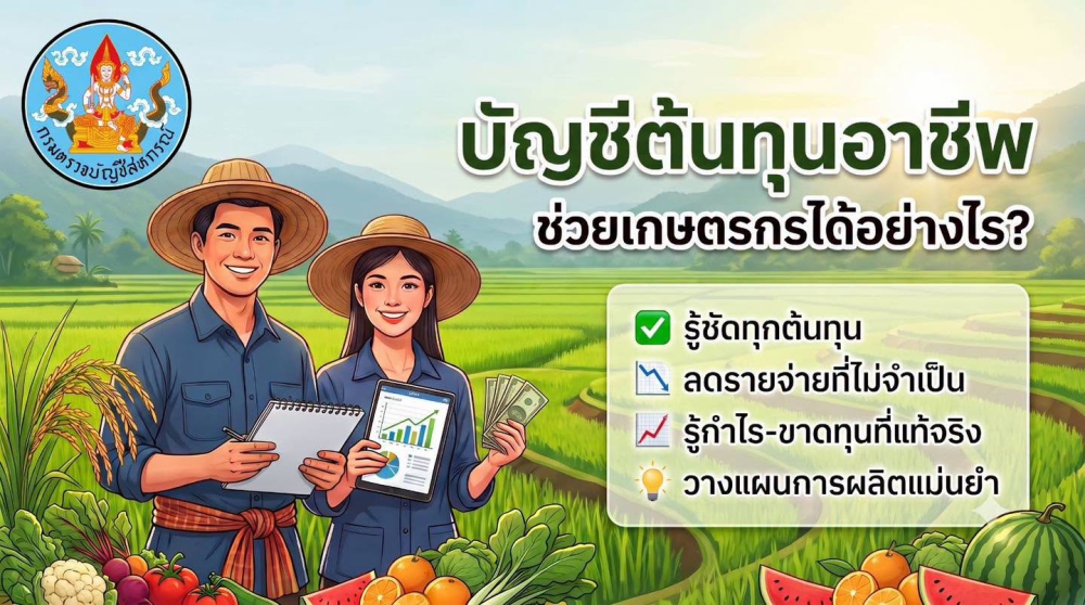บัญชีต้นทุนอาชีพ:เข็มทิศคู่ใจช่วยเกษตรกรไทยให้มีกำไรยั่งยืน