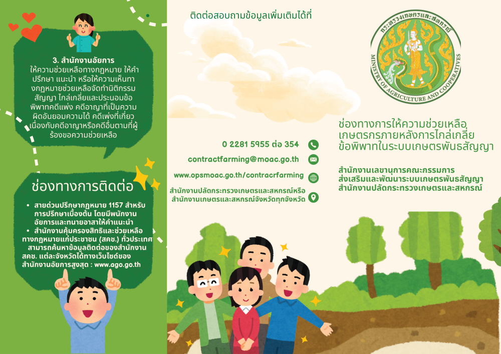 แนวทางการให้ความช่วยเหลือเกษตรกร