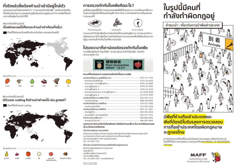 ประกาศเกี่ยวกับการกักกันพืชเมื่อนำพืชจากต่างประเทศเข้ามาในประเทศญี่ปุ่น
