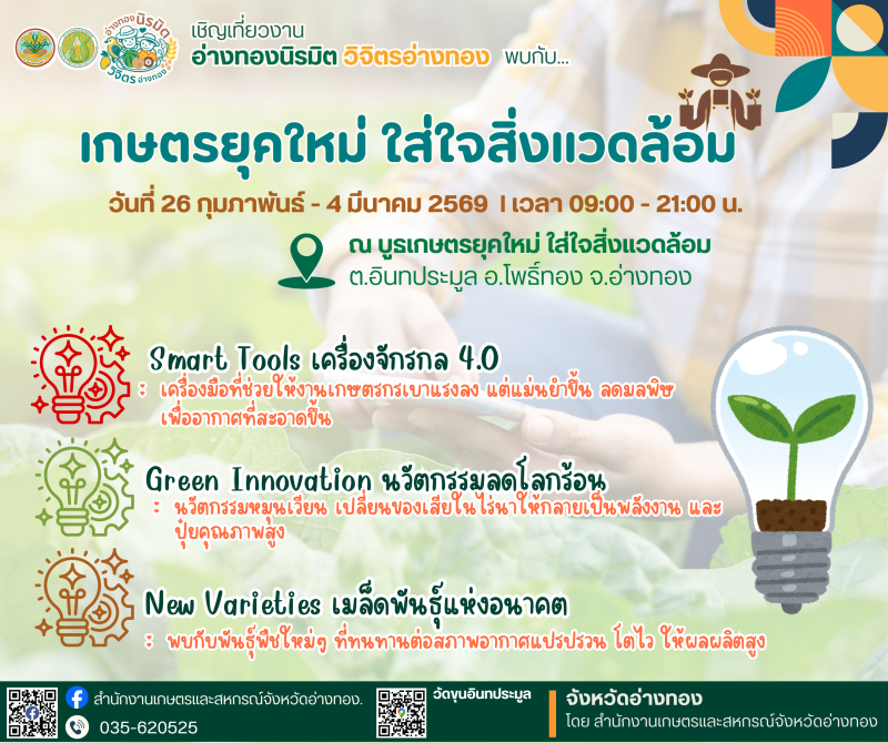 เกษตรยุคใหม่ ใส่ใจสิ่งแวดล้อม