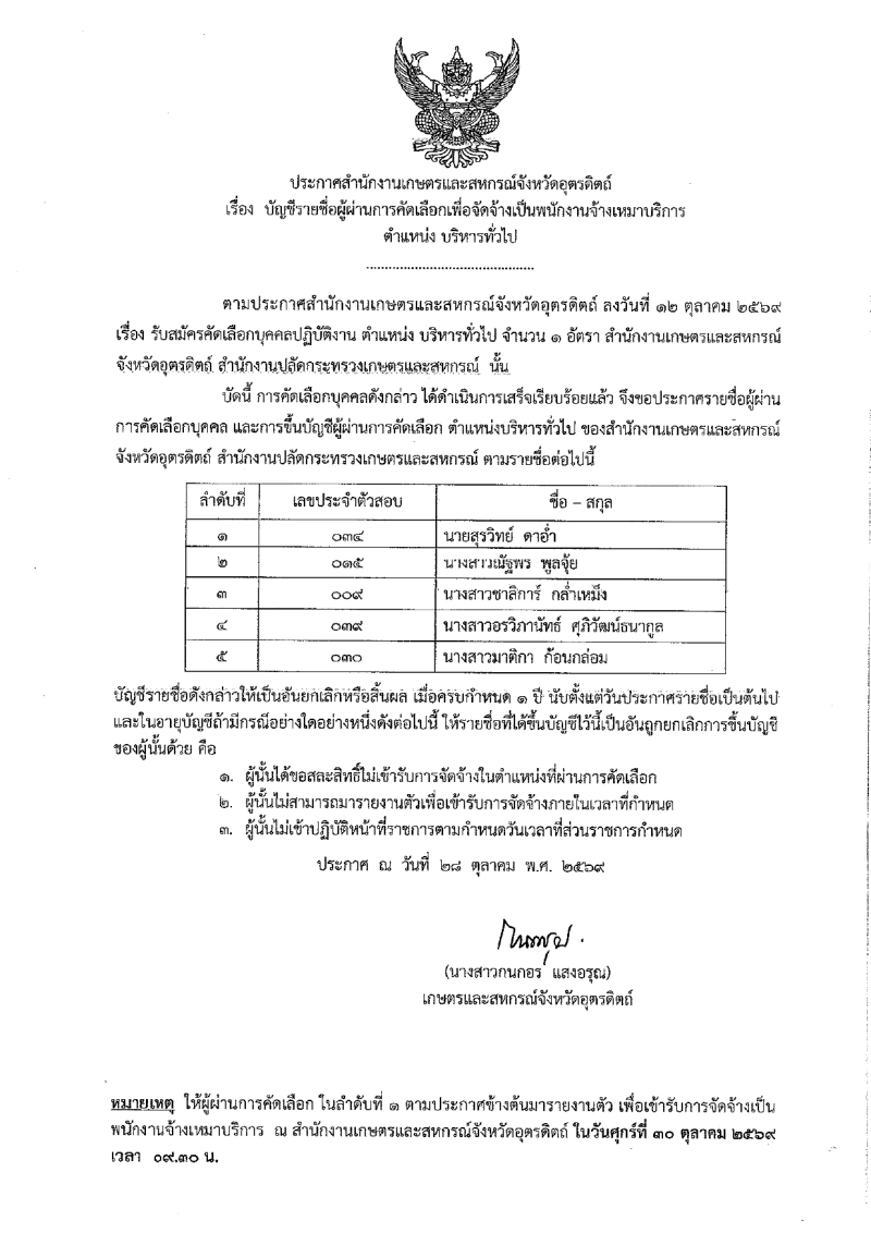 สำนักงานเกษตรและสหกรณ์จังหวัดอุตรดิตถ์