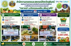 ยอดจำหน่ายตลาดนัดสินค้าเกษตรจังหวัดสุรินทร์