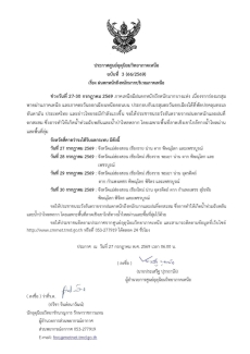ประกาศศูนย์อุตุนิยมวิทยาภาคเหนือ