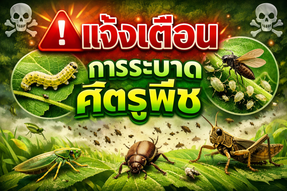 เตือนภัยการระบาดของศัตรูพืช ประจำเดือนมกราคม 2569